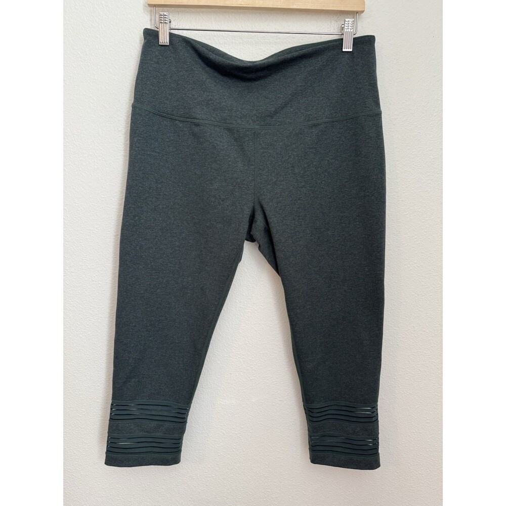 Zella Leggings Capri/ Cropped Size XL Excellent Heathered Olive Green
